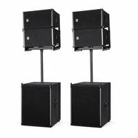 Système de sonorisation DBK 10 pouces à ligne passive avec combo de deux caissons de basses de 15 pouces, équipement audio PA pour scène et concert