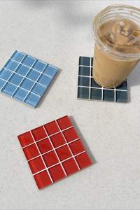 Sous-verre en mosaïque de verre bleu, carrelage carré, tapis pour boissons, protection de table à domicile, fabricant en gros, article le plus vendu, fournisseur - Product Image 6