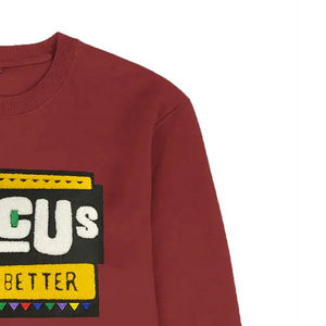 Venta al por mayor de sudaderas con logotipo personalizado para los hombres de cuello redondo liso sudaderas en blanco con patrón de decoración para el invierno - Product Image 6