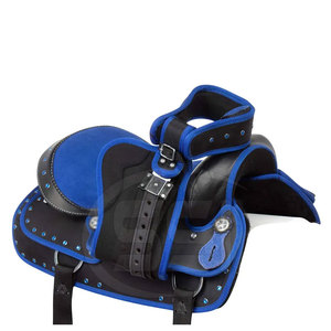 Elegante Silla de Montar para Doma con Material Duradero, Cuero Azul, Herrajes Bañados en Latón, Arco de Madera, Tamaño Personalizado, Cómoda - Product Image 4