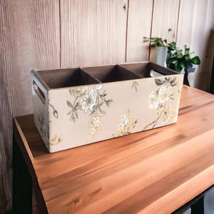 Enamel Print Cutlery Holder Kitchen Utensils Holder MDF Organizer High Quality <b>Tabletop</b> Cutlery <b>Storage</b> Holder - Product Image 3