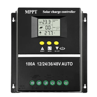 Contrôleur de charge solaire MPPT 100A 12V 24V 36V 48V Régulateur intelligent de batterie à panneau PV Contrôleur de charge solaire pour lithium
