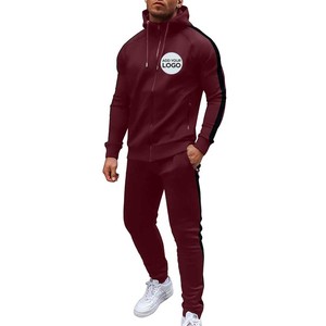 Men's 2-Piece Printed Solid <b>Maternity</b> Sweatsuits Set with Fleece Lining for Winter <b>Jogging</b> - Product Image 3