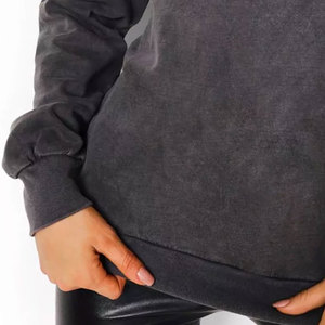 Sweatshirts en détresse pour femmes de qualité supérieure Logo personnalisé Sweat-shirt vintage de qualité supérieure pour femmes Sweatshirts délavés à l'acide - Product Image 6