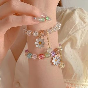 <span class=keywords><strong>Bracciale</strong></span> di ciondolo fiore colorato-Boho margherita fiori accessorio con perline di cristallo <span class=keywords><strong>bracciale</strong></span> per le donne - Product Image 2