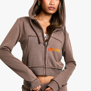 Sudadera con Capucha Larga de Punto para Mujer, Nueva Moda de Invierno, con Insignia, al por Mayor a Bajo Precio, Sudaderas con Capucha Elegantes para Mujer - Product Image 4