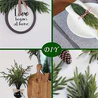 Branche de pin artificielle, aiguilles de pin Norfolk, guirlande verte artificielle, décoration de fête flexible pour la maison, vase, décoration de table