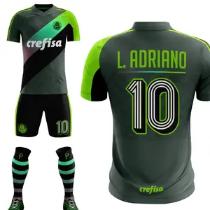 Uniformes de Fútbol de Poliéster para Hombre, Reversibles, Personalizados, con Estampado Digital Rojo y Negro, de Alta Calidad, al por Mayor - Product Image 1