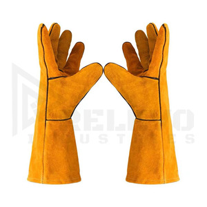 Soft Leather Working <b>Gloves</b> Heat Resistant Durable Safety <b>Gloves</b> for Welding Construction Farming and Industrial Protection - Product Image 5