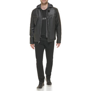 Veste en cuir pour homme respirante et chaude pour l'hiver, veste en cuir décontractée pour homme à prix raisonnable - Product Image 4