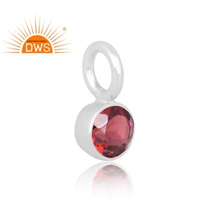 Colgante de piedras preciosas granate natural de plata de ley fina más vendido, fabricante de joyería personalizada - Product Image 2