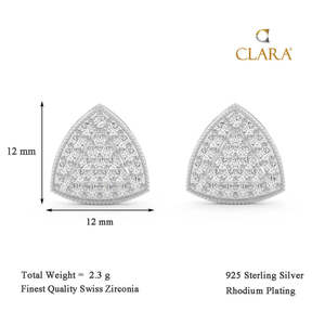 NOVAMART Fine Geometric & Water Drop 925 <b>Sterling</b> <b>Silver</b> <b>Stud</b> Earrings for Women Girls Wholesale Export - Product Image 3