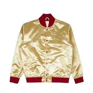 Veste universitaire en satin camouflage personnalisée, finition brillante douce sur le devant, couture moderne, légère, respirante, couche intérieure - Product Image 1