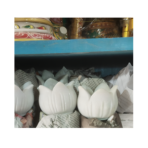 Bol en marbre naturel fabriqué à la main Design élégant en pierre pour un décor à la maison polyvalent Table à manger pièce maîtresse service de salade de fruits - Product Image 2