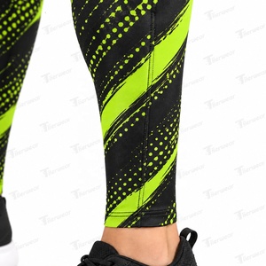 Women <b>Printed</b> <b>Leggings</b> Sublimation Activewear High Waist Yoga Fitness Gym Running Sports Pants Custom All Over Design OEM - Product Image 6