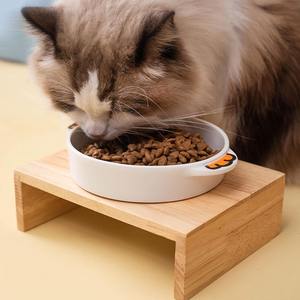 Wood <b>stand</b> holder for single feeding <b>bowls</b> natural <b>wooden</b> raised <b>stands</b> of pet <b>dog</b> cat feeder <b>bowl</b> - Product Image 1