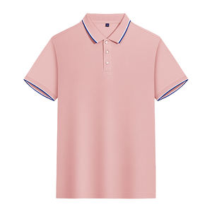 Colección Primavera Verano 2025, algodón de manga corta de alta calidad para hombre, camiseta Polo, tela de punto a rayas de bambú transpirable - Product Image 2