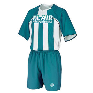 Camiseta de fútbol para niños de diseño retro personalizado, la mejor calidad, 100% poliéster, cómoda, transpirable, Parte delantera corta, conjuntos de nombre OEM nacional - Product Image 4