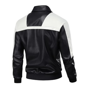 Chaqueta de Cuero para Hombre 2025, Nueva, de Alta Calidad, con Revestimiento de Piel de Oveja, Cómoda, Casual, Impermeable, con Capucha, Cuello Alto y Logotipo Frontal - Product Image 3