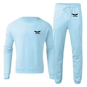 Sweat-shirt de jogging deux pièces pour hommes, poids lourd de haute qualité, logo personnalisé, survêtement d'hiver de grande taille, survêtements longs à bon prix - Product Image 2