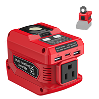 Convertisseur de courant à onde sinusoïdale modifiée 220W compatible avec la batterie au lithium Milwauke 18V, alimentation portable, convertisseur de courant pour le camping