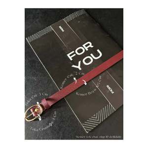 Thin <b>Belt</b> with Gold Buckle, Trouser <b>Belt</b>, Shirt <b>Belt</b>, Jacket <b>Belt</b>, Dress <b>Belt</b> - <b>Burgundy</b> - Product Image 1