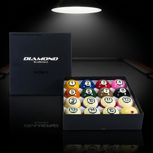 Billes de billard Diamond Pool Ultra-C TV Set 57,15 mm |   Édition Match TV |   16 balles |   Fabriqué en Corée |   Résine phénolique | - Product Image 1