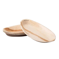 Lot de plateaux jetables Areca robustes de 12/10 pouces, 100 % bambou, modernes, luxueux, écologiques et biodégradables pour le service alimentaire