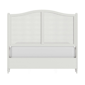 Cadre de lit en panneaux de canne française en acajou massif élégant, style français vintage pour chambre principale, lit queen, lit king, hôtel, intérieur résidentiel - Product Image 6