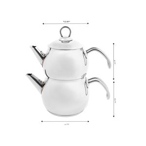 Set di teiera in metallo Mini taglie Adelya per 2 persone - Product Image 4