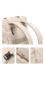 Sac à dos unisexe en polyester imperméable avec fermeture éclair, grande capacité, multifonctionnel, à dos souple - Product Image 3