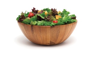 Utensilios para Ensalada de Madera de Acacia Natural, Tazón para Servir Ensalada, Tazones para Fruta para Uso Doméstico, Juegos de Vajilla - Product Image 3