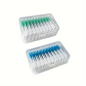 Mini Paquete de 400 Palillos de Hilo Dental con Sabor a Menta, Cepillos Interdentales Suaves para Limpieza Bucal, Sin Formaldehído, Hechos de Plástico - Product Image 1
