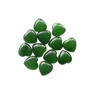 Meilleure qualité hautement poli 100% naturel forme de coeur néphrite jade pierre précieuse lisse pour la fabrication de bijoux disponibles à des prix bon marché - Product Image 1