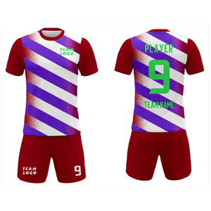 Maillots de football haute France pour adultes saison d'été vêtements de sport de plein air séchage rapide 100% ensemble d'entraînement à manches courtes à Sublimation complète - Product Image 1