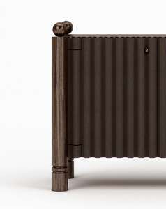 2025 Solid Wood Modern <b>Walnut</b> TV Stand with Storage for Living Room and Bedroom Media <b>Cabinet</b> High Quality - Product Image 3