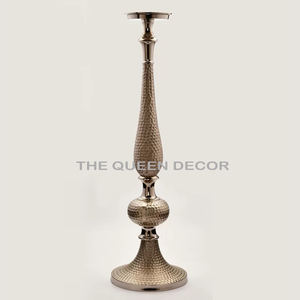 Portavelas de aluminio Premium con patrón decorativo para exhibición de mesa de boda ambiente romántico y evento - Product Image 6