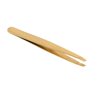 แหนบถอนคิ้วสเตนเลส75องศาสำหรับมืออาชีพปรับแต่งโลโก้ได้ - Product Image 1