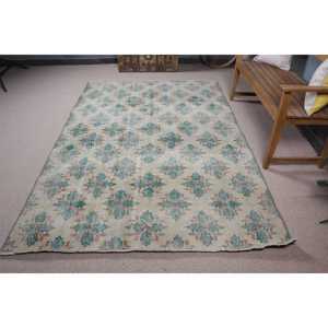 Alfombra de 5.3x8.1 pies, Alfombra Turca Grande, Alfombra Oriental Verde - Product Image 3