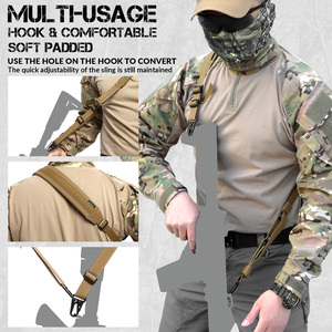 Sangle tactique ergonomique épaissie pour soulagement de la pression, configuration modulaire, style découpé au laser, pour toutes les conditions météorologiques - Product Image 2