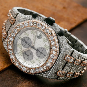 Stylishly Crafted Latest Half Iced Out Stainless Steel Customized Hip Hop Moissanite Diamond <b>Wrist</b> <b>Watch</b> <b>for</b> <b>Men</b> - Product Image 5
