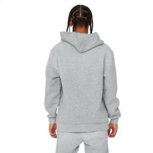 Chándales de algodón de invierno para hombre OEM, Sudadera con capucha transpirable, pantalones de retazos, joggers apilados, conjuntos sólidos de dos piezas para correr - Product Image 3