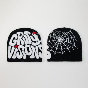 Gorro de invierno con estampado completo Unisex profesional de alta calidad, gorro con puños de punto acrílico con logotipo personalizado - Product Image 4