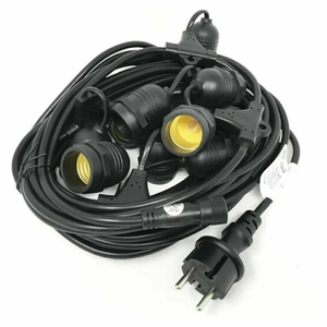 Catena luminosa da giardino esterna con 15 portalampada E27 14.4mt prese fisse lampadine non incluse - Product Image 5