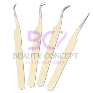 Pince à épiler d'extension de cils incurvée à 45 degrés à pointe de fibre nouveauté meilleur prix pince à épiler d'extension de cils de qualité supérieure - Product Image 6