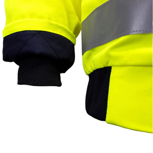 Personnalisable 100% polyester haute visibilité vêtements de travail vestes Logo personnalisé haute visibilité vêtements de sécurité réfléchissants tailles disponibles - Product Image 2