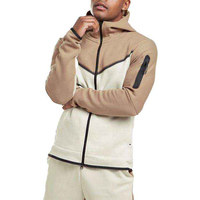 Setelan Olahraga Tech Fleece Custom, Model Skinny Fit, Celana Jogger Pria, 2 Potong, Celana Olahraga Bernapas, Setelan Anti Keringat