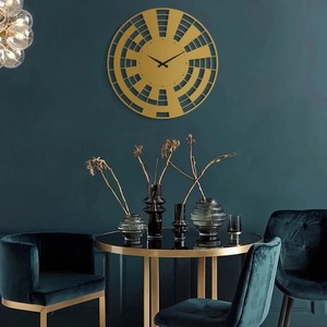 Horloge murale élégante ronde en métal noir Design minimaliste moderne parfaite pour la décoration de la chambre, du salon, du bureau ou de la cuisine - Product Image 5
