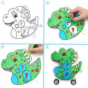 Kit de pintura <span class=keywords><strong>3D</strong></span> Globo de papel inflable Dinosaurio Kit de globo para colorear con bolígrafos de color para niños - Product Image 4