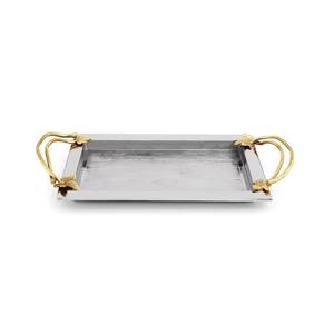 High Demand Stainless Steel Serving <b>Tray</b> With Gold Handles <b>Food</b> Safe for Home Decors Fantastic Serving <b>Tray</b> - Product Image 2